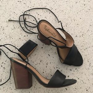 Splendid leather ankle strap sandals